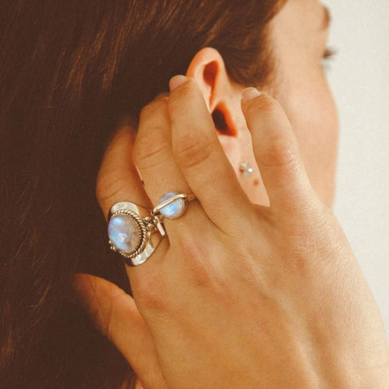 Bohemian Twisted Rope Shield Shaped Statement Ring
